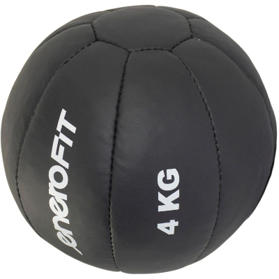 Top Enero Fit për stërvitje, 4 kg, lëkurë sintetike, gri e errët
