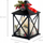 Fanar dekorativ Feeric Christmas, 3 qirinj LED, efekt flaka, i kuq