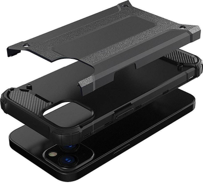 Këllëf telefoni Forcell Armor për iPhone 13 Mini, mbrojtje hibride, i zi