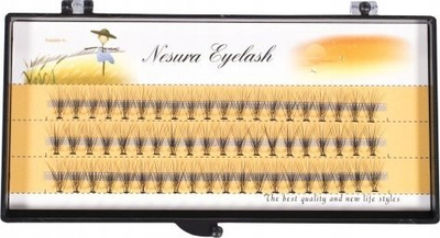 Qerpikë artificial Nesura Eyelash Clusters, 9 mm, 60 copë, të zinj