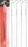 Shkopinj për skarë pa markë, 4 copë, 38 cm, inox