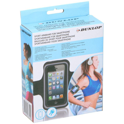 Mbajtëse krahu për telefon Dunlop Waterproof, universale deri 6", që s’përmbytet në ujë, e zezë