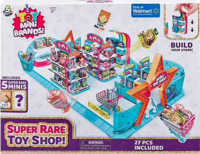 Set loje ZURU 5 Surprise Toy Mini Brands Series 1, Mini Toy Store, 27 copa, shumëngjyrësh