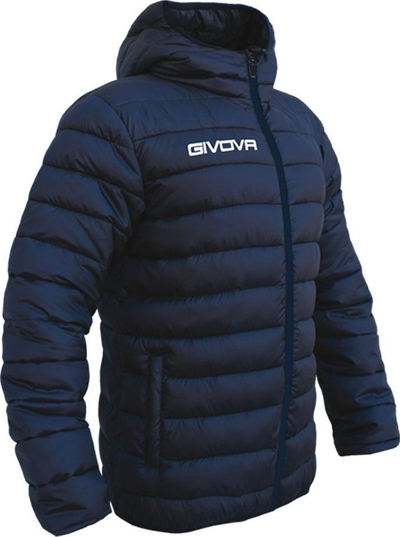 Xhaketë puffer për kalamaj Givova Olanda, me kapuç, poliestër, blu e errët