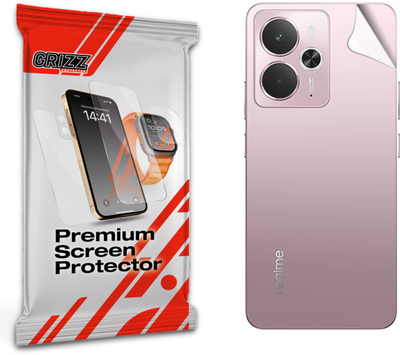 Folje mbrojtëse Grizz SatinSkin për Realme 14, për pjesën e pasme, transparente