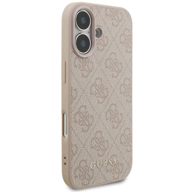Kapak telefoni Guess Hardcase 4G Classic për iPhone 17, TPU dhe lëkurë eko, rozë