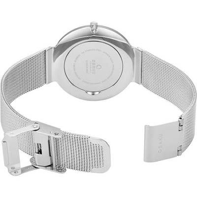 Orë për meshkuj Obaku Paper Steel V230GXCWMC, e argjendtë