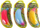 Lodër antistres Squeezy Banana, squishy 14 cm, set 24 copë, shumëngjyrëshe