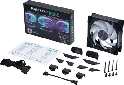 Ладилник Phanteks D30-120 D-RGB Regular (PH-F120D30_DRGB_PWM_BK01), 120 мм