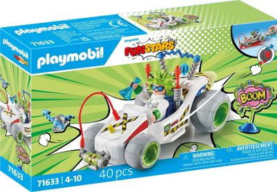 Set lodër Playmobil Racing Kart Professor 71633, makinë garuese, për fëmijë 4+