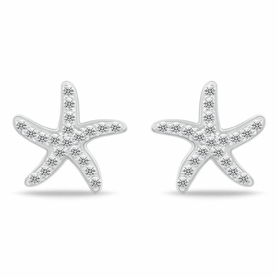 Vathë për femra Brilio Silver Starfish EA1074W, të argjendtë