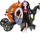 Set lodrash Mega Creative Carriage 524860, karrocë me kukull dhe kal, me drita edhe tinguj, portokalli