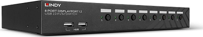 Switch KVM Lindy 39540, 8 porta, DisplayPort 4K, i zi