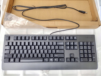 Tastierë Lenovo Keyboard, me kabllo, US, e zezë