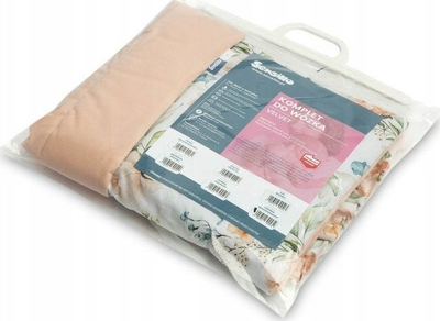 Set karroce Velvet Trolley Peony, jastëk dekorativ, batanije velvet, pjeshkë