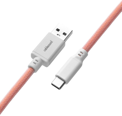 Kabllo spirale CableMod Classic, USB-C/USB-A, 1,5m, portokalli