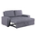 Sofa-Shtrat Kanna 2 ulëse tapiceri 176×102×91 cm (HM3082.10), gri