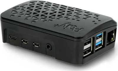 Kuti Argon Poly për Raspberry Pi 4 Model B, plastike, e zezë