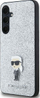 Kapak mbrojtës Karl Lagerfeld KLHCSA35GCNPSG për Samsung Galaxy A35 A356, hardcase me glitter, argjend