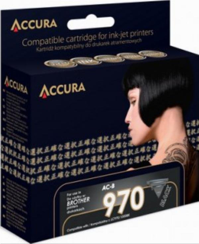 Kartutçë boje Accura AC-B970/1000BKXL, zëvendësuese për Brother LC970/1000BK, XL, e zezë
