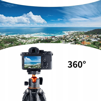 Kokë tripod-i K&amp;F CONCEPT BH-35L, 3D ball head, 15 kg, alumini, e zezë