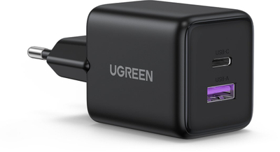Karikues muri Ugreen 65014, 30W GaN, USB C dhe USB A, i zi