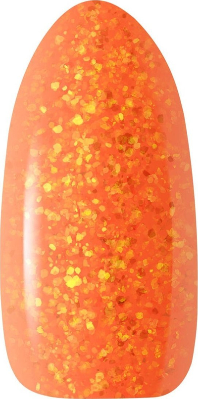 Bazë manikyri me xhel Claresa Rainbow Jello Amber, 5 ml, efekt me shkëlqim, portokalli