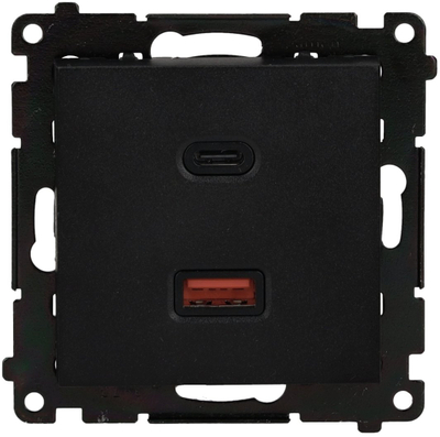 Karikues muri Simon TEC2CAQ.01/149, USB C+A, 30W, i zi mat
