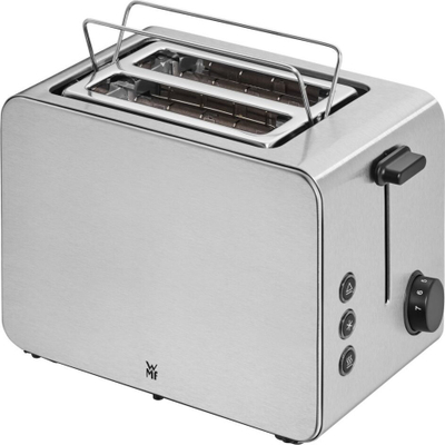 Toaster WMF Stelio Edition, për 2 feta, 1050W, ngjyrë argjendtë