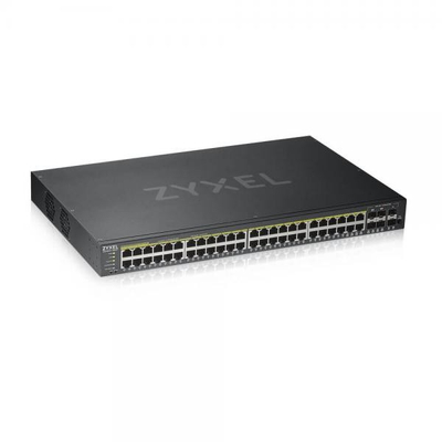 Switch i menaxhuar Zyxel GS1920-48HPv2, 48 porta Gigabit, PoE 375W, gri