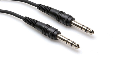Аудио кабел Hosa CSS 110, стерео 6.3mm машки на машки, 3m, црн