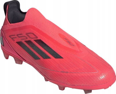 Këpucë futbolli pa lidhëse Adidas F50 Pro FG për kalamaj, për fushë me bar natyral, rozë