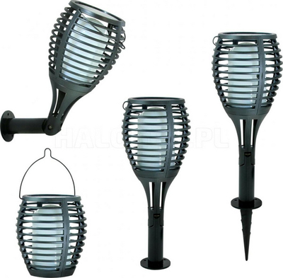 Llambë diellore kopshti Volteno VO2222, LED efekt flake, plastike, e zezë