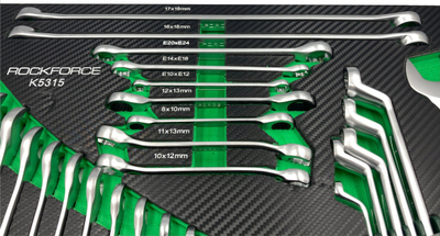 Set çelësash të kombinuar ROCKFORCE Insert Bent, 31 copë, çelik krom vanadium