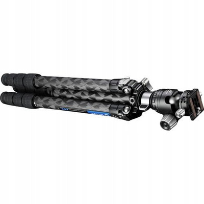 Tripod Leofoto Mr.Q LQ-324C me kokë sferike LH-40, fibra karboni, i zi