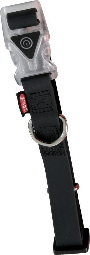 Qafore për qen °collar Silicone 20mm, LED, e zezë
