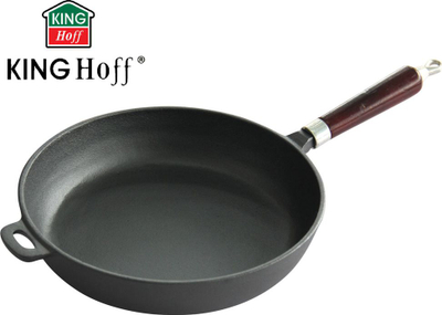 Tigan KingHoff prej gize, 30cm, dorezë druri, i zi