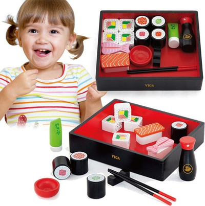 Set druri për sushi, 17 pjesë, ngjyrë natyrale