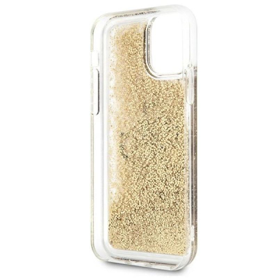 Kapak telefoni Guess GUHCN61LG4GGO, për iPhone 11 6.1", hardcase me shkëlqim, ngjyrë gold