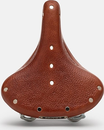 Selino biçiklete Brooks B67 Short, lëkurë, susta çeliku, ngjyrë honey