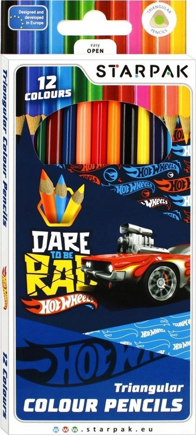 Lapsa me ngjyra Starpak Hot Wheels 490887, set me 12 ngjyra, shumëngjyrëshe