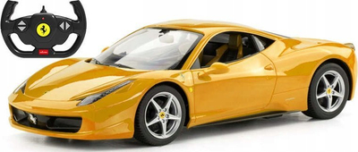 Makinë me telekomandë Rastar Ferrari 458 Italia, shkallë 1:24, me drita që punojnë, e verdhë