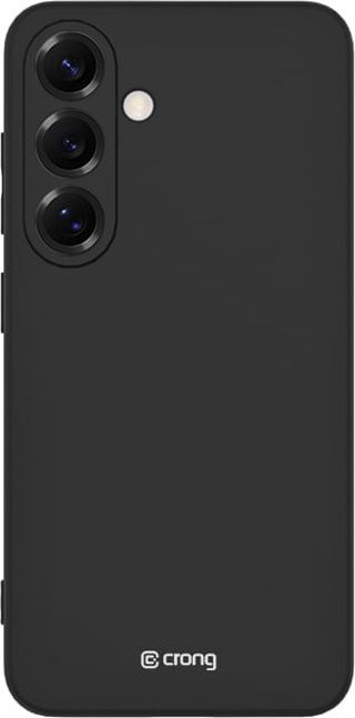 Këllëf telefoni Crong për Samsung Galaxy S25 Plus, silikon, i zi