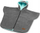 Ponço makine për kalamaj Sensillo Car Poncho, fleece me 2 shtresa, me kapuç, gri melange me turkeze