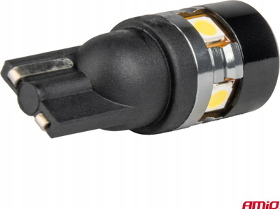 Llampë LED CANBUS Amio 04239 T10 W5W, 5 SMD 3030, 12V 24V, e bardhë