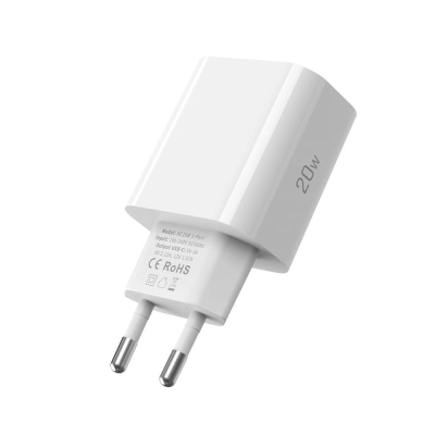 Karikues muri Tech-Protect NC20W, USB-C, 20W PD, i bardhë