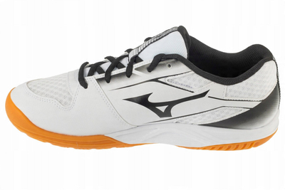 Atlete pingpongu Mizuno Crossmatch Smash 81GA253001 për burra, lëkurë sintetike, nr 38, të bardha