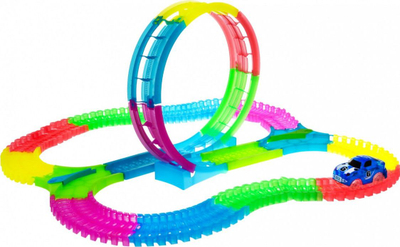 Патека за трки Twister Tracks, 132 елементи, со ЛЕД, повеќебојна
