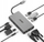 Hub multiport USB C Acer, HDMI VGA Ethernet, gri metalik