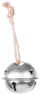 Zile zbukurimi Jingle Bells, metal 2 cm, set me 9 copë, ngjyrë argjendi